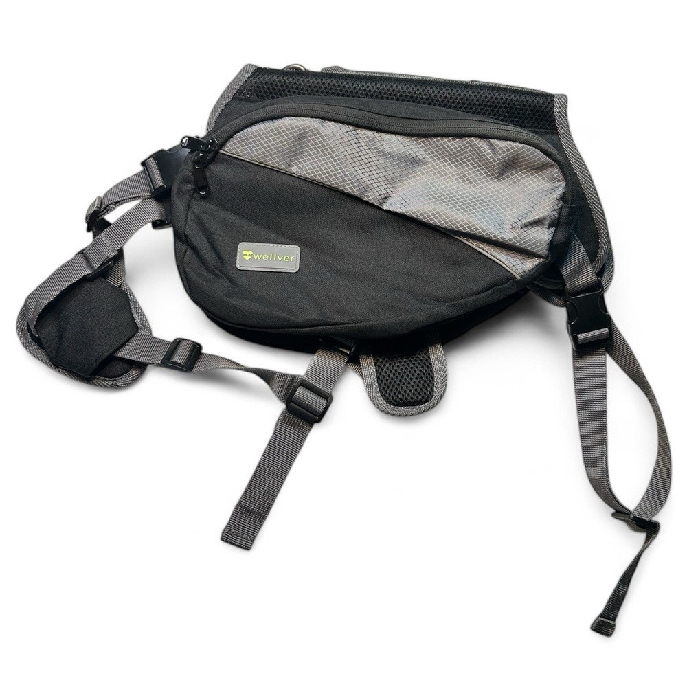 Wellver Dog Backpack Saddle‎ Bag Style Large Adjustable Hiking Gear EUC